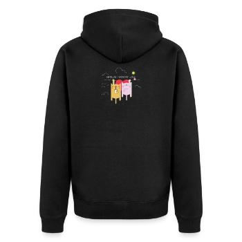Hangout With My Love - Gift Idea - Unisex Premium Organic Zip Hoodie - black - Back - Nico (187cm)