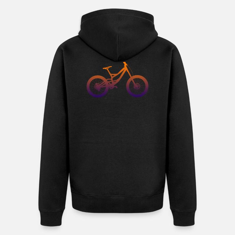 VTT de descente - Veste à capuche bio Premium Unisexe - noir