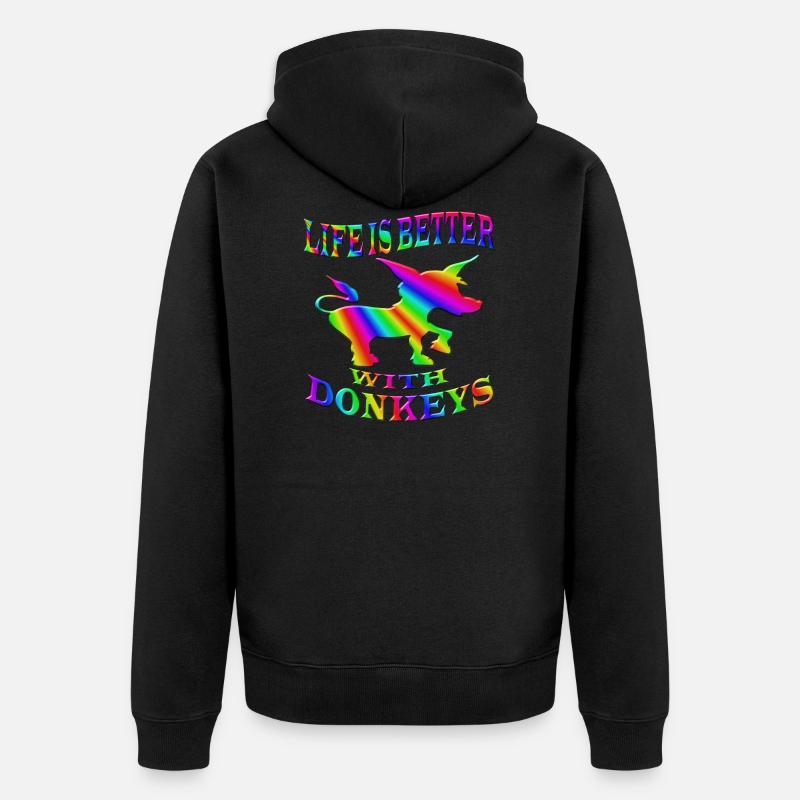 baudet - Veste à capuche bio Premium Unisexe - noir