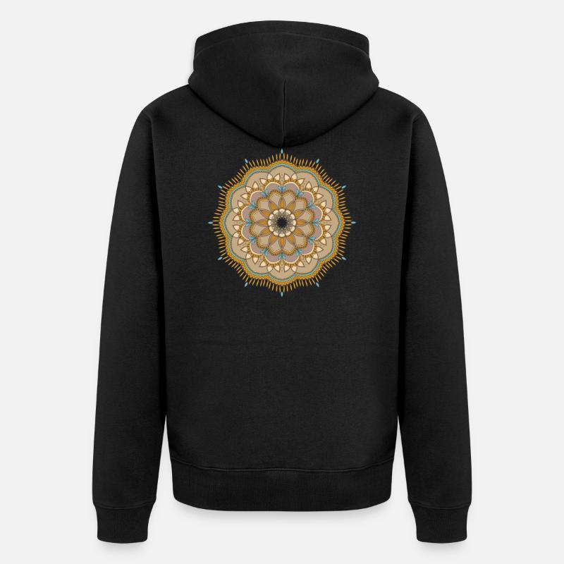 Mandala Mandelbrot - Veste à capuche bio Premium Unisexe - noir
