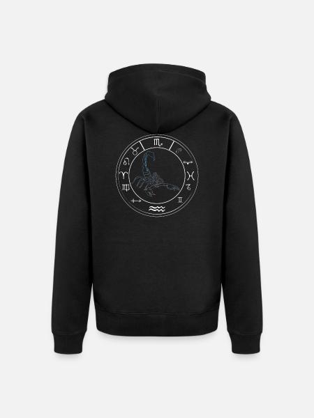 Sternzeichen Skorpion - Unisex Premium Bio Zip Hoodie - Schwarz