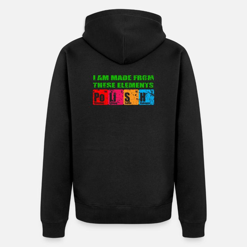 Chemise de la Pologne - Veste à capuche bio Premium Unisexe - noir