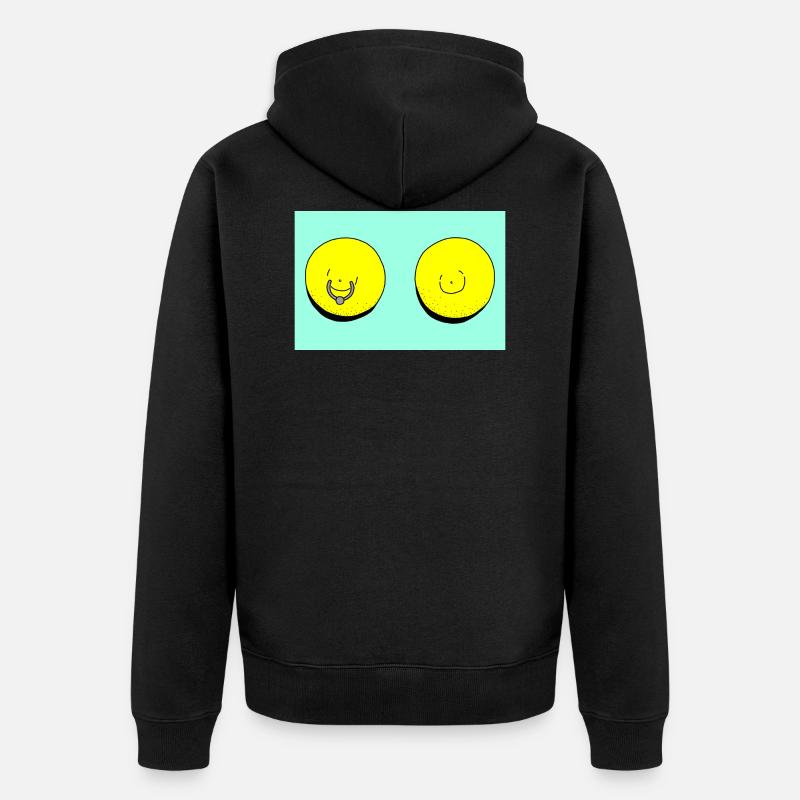 Piercing au citron turquoise - Veste à capuche bio Premium Unisexe - noir
