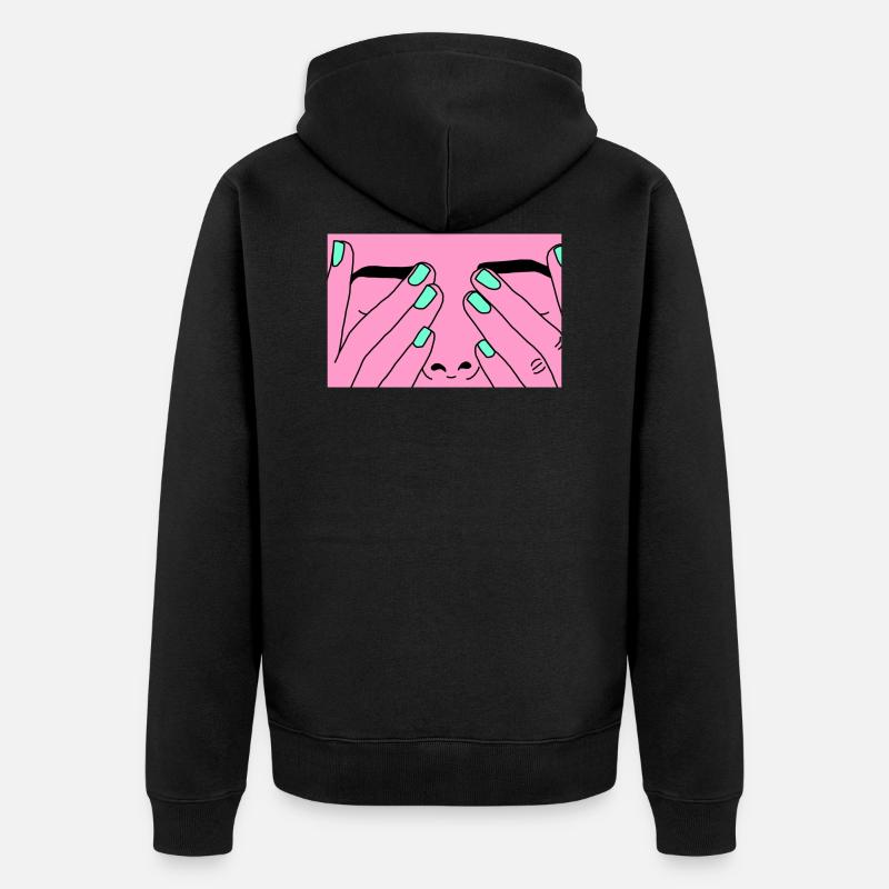 Face rose - Veste à capuche bio Premium Unisexe - noir