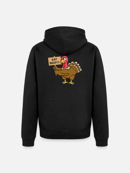Thanksgiving turkey turkey - Unisex Premium Organic Zip Hoodie - black