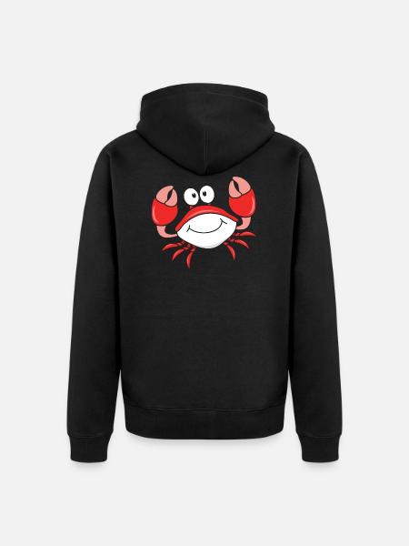 Crustacés du crabe - Veste à capuche bio Premium Unisexe - noir