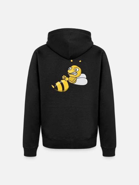 Funny bee hornet insects - Unisex Premium Organic Zip Hoodie - black