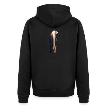 Forêt d'ours Baer soleil - Veste à capuche bio Premium Unisexe - noir - Dos - Nico (187cm)
