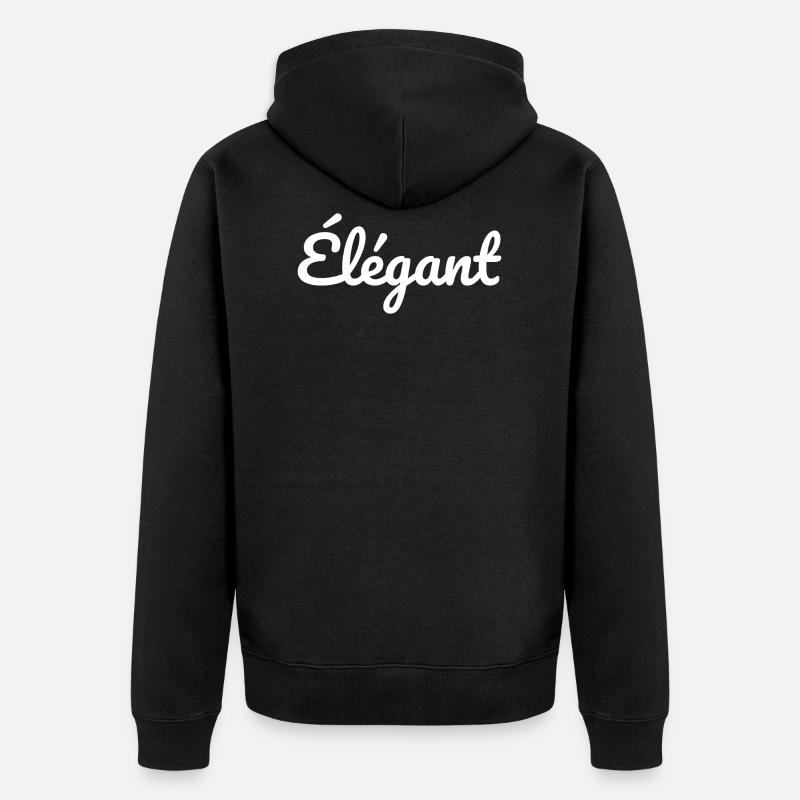 élégant - Veste à capuche bio Premium Unisexe - noir