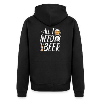 Beer Beer Toast Cadeau Alcool - Veste à capuche bio Premium Unisexe - noir - Dos - Nico (187cm)