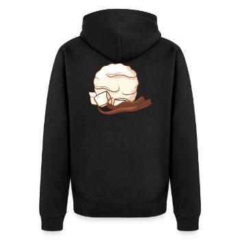 Vanilla ice cream ice cream ice cream ice cream ice cream - Unisex Premium Organic Zip Hoodie - black - Back - Nico (187cm)