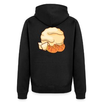 Tangerine ice cream ice cream ice cream ice cream ice cream - Unisex Premium Organic Zip Hoodie - black - Back - Nico (187cm)