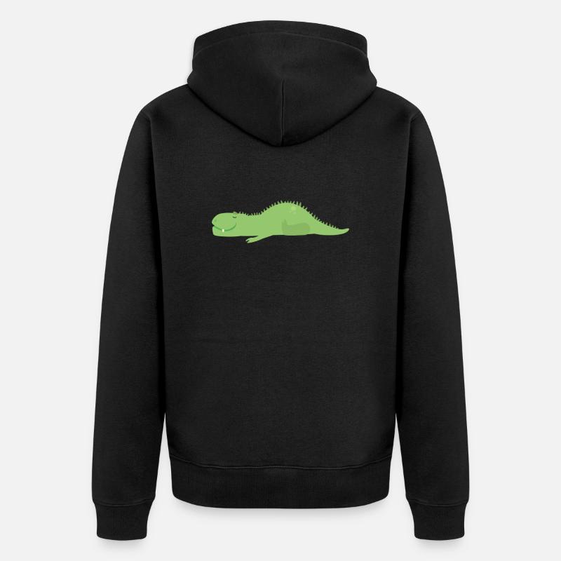 Dinosaure endormi - Veste à capuche bio Premium Unisexe - noir
