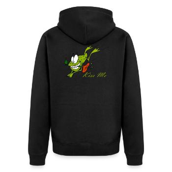 La grenouille Kiss Me - Veste à capuche bio Premium Unisexe - noir - Dos - Nico (187cm)