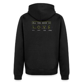 All you need is Love - Mathematics Analysis joke - Unisex Premium Organic Zip Hoodie - black - Back - Nico (187cm)