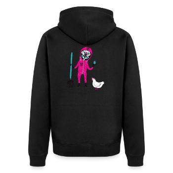 Atom Farmer - Veste à capuche bio Premium Unisexe - noir - Dos - Nico (187cm)