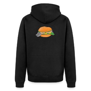 rouleaux de poisson - Veste à capuche bio Premium Unisexe - noir - Dos - Nico (187cm)
