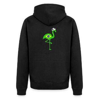 Football Flamingo BRASIL - Veste à capuche bio Premium Unisexe - noir - Dos - Nico (187cm)