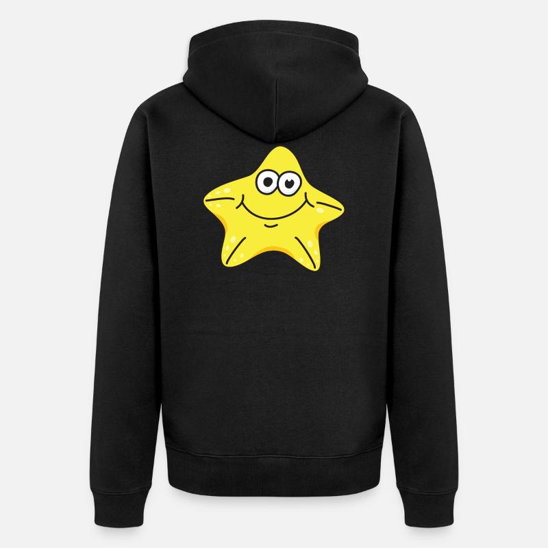 étoile de mer - Veste à capuche bio Premium Unisexe - noir