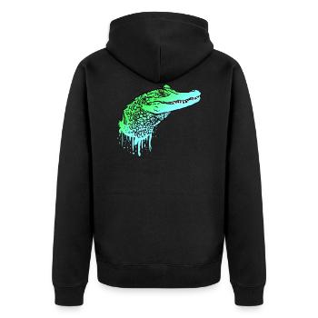 Crocodile crocodile lézard crocodile - Veste à capuche bio Premium Unisexe - noir - Dos - Nico (187cm)