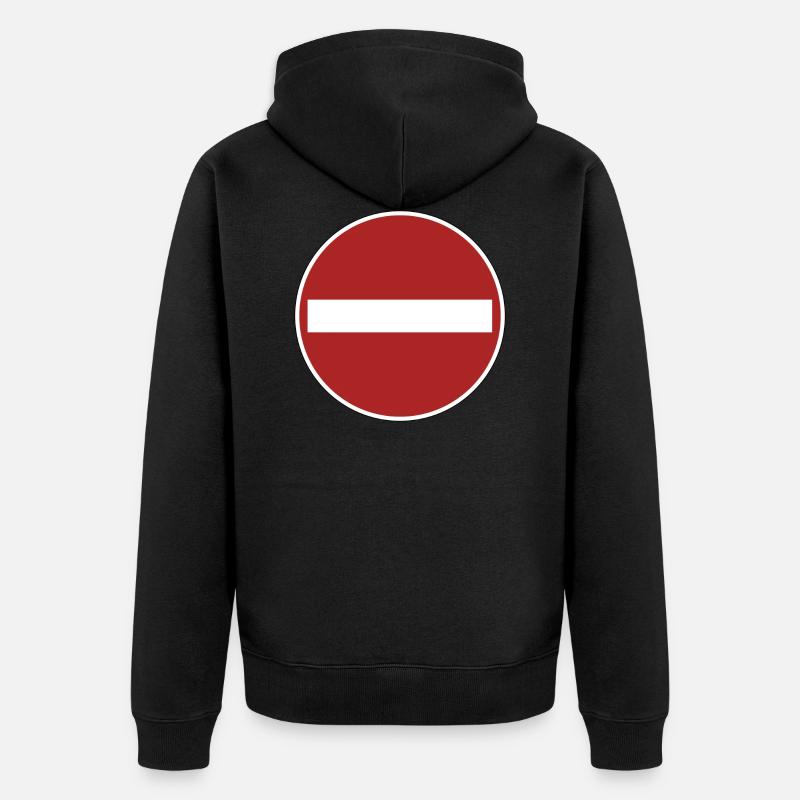 Einfahrt verboten! - Unisex Premium Bio Zip Hoodie - Schwarz