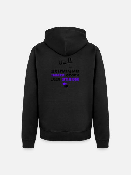 Electronics Technician T-Shirt Rebell Querdenker - Unisex Premium Organic Zip Hoodie - black