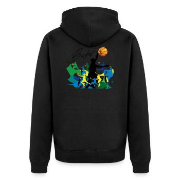 BASKET - Veste à capuche bio Premium Unisexe - noir - Dos - Nico (187cm)
