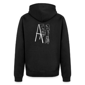 Enfant art toile peinture artiste cadeau idée - Veste à capuche bio Premium Unisexe - noir - Dos - Nico (187cm)