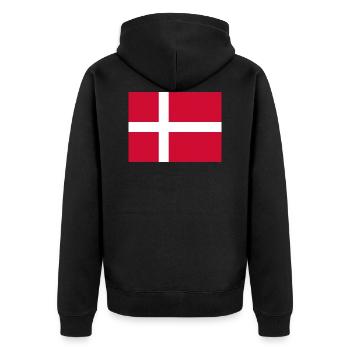 Drapeau du Danemark - Veste à capuche bio Premium Unisexe - noir - Dos - Nico (187cm)