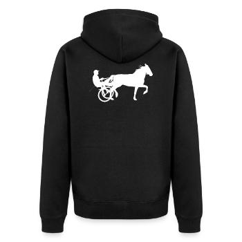 Courses hippiques courses hippiques - Veste à capuche bio Premium Unisexe - noir - Dos - Nico (187cm)