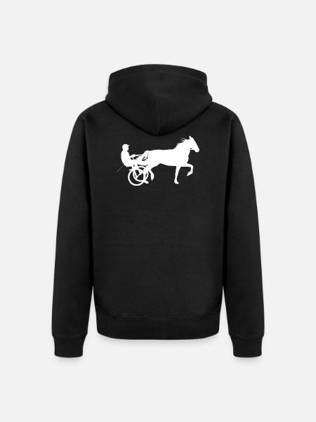 Courses hippiques courses hippiques - Veste à capuche bio Premium Unisexe - noir