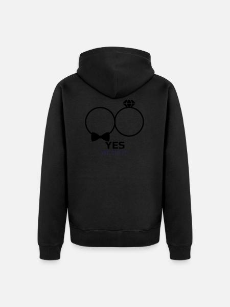 Wedding we did it - Unisex Premium Organic Zip Hoodie - black
