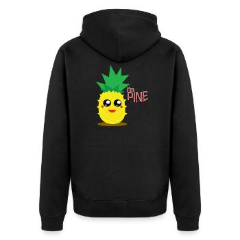 Ananas drôle - Veste à capuche bio Premium Unisexe - noir - Dos - Nico (187cm)