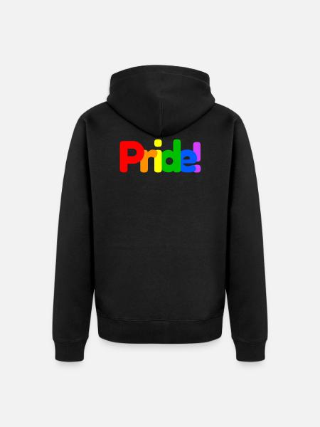 Pride LGBT Gay Pride - Unisex Premium Organic Zip Hoodie - black