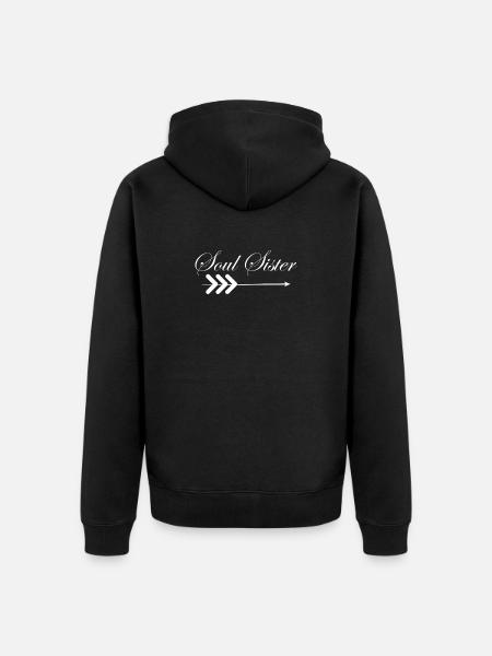 soul sister - Unisex Premium Organic Zip Hoodie - black