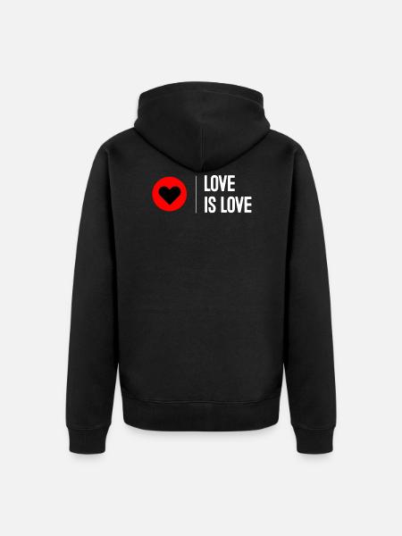 L'amour c'est l'amour - Veste à capuche bio Premium Unisexe - noir