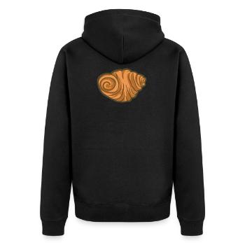 Fanzbrötchen - Unisex Premium Bio Zip Hoodie - Schwarz - Hinten - Nico (187cm)