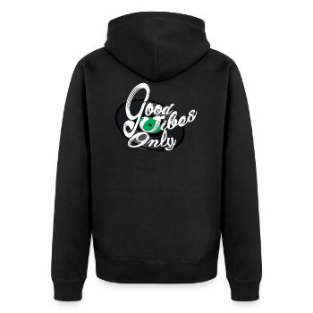 Bonne Vibes seulement - Veste à capuche bio Premium Unisexe - noir - Dos - Nico (187cm)
