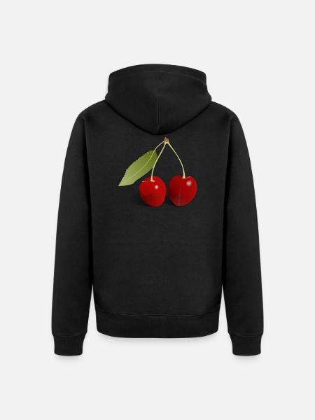 Cerises - Veste à capuche bio Premium Unisexe - noir