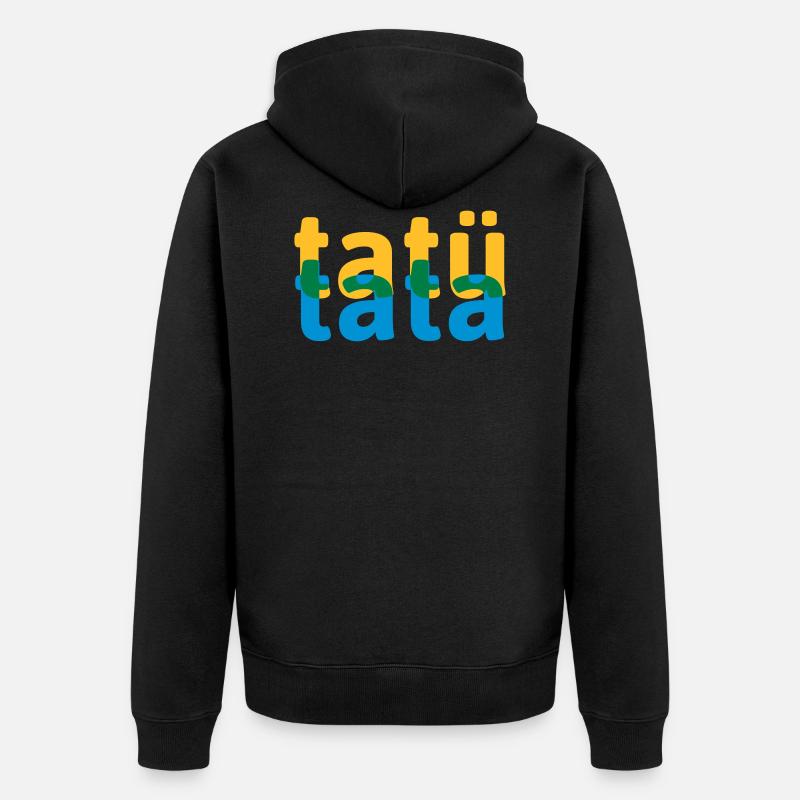 tatü tata sirène mots abstraits - Veste à capuche bio Premium Unisexe - noir