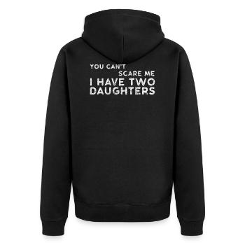 Tocher Vater Geschenk Vatertag Lustig - Unisex Premium Bio Zip Hoodie - Schwarz - Hinten - Nico (187cm)