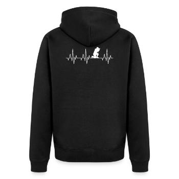 Heartbeat ECG Photograph Photographe Appareil photographique - Veste à capuche bio Premium Unisexe - noir - Dos - Nico (187cm)