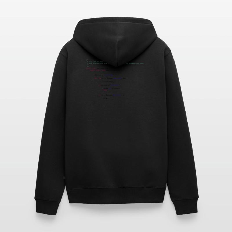 lustiger Java Code zum Sortieren Unisex Premium Bio Zip Hoodie