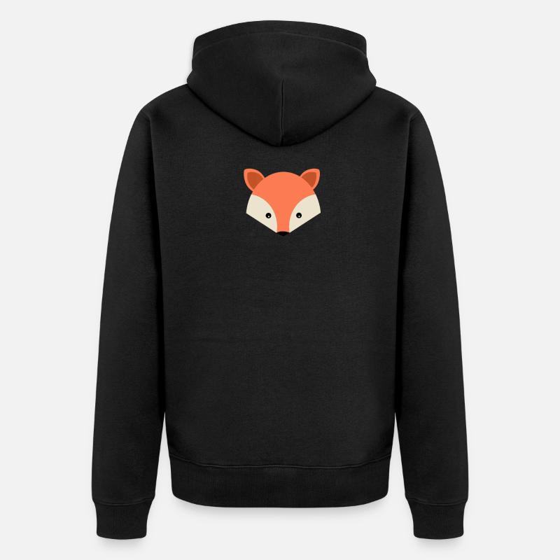 Renard doux - Veste à capuche bio Premium Unisexe - noir