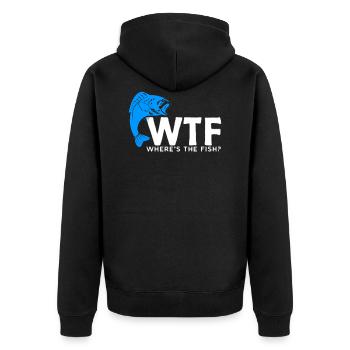 Fish fishing - Unisex Premium Organic Zip Hoodie - black - Back - Nico (187cm)