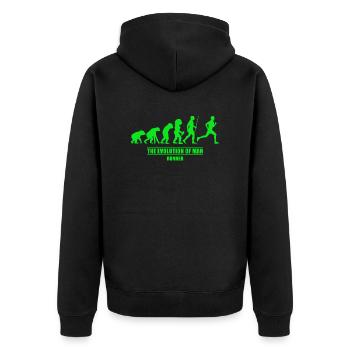 Runner Evolution Runner - Veste à capuche bio Premium Unisexe - noir - Dos - Nico (187cm)