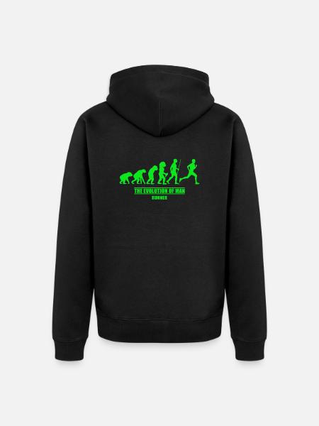 Runner Evolution Runner - Veste à capuche bio Premium Unisexe - noir