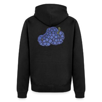 Idée de cadeau de végétarien végétarien - Veste à capuche bio Premium Unisexe - noir - Dos - Nico (187cm)
