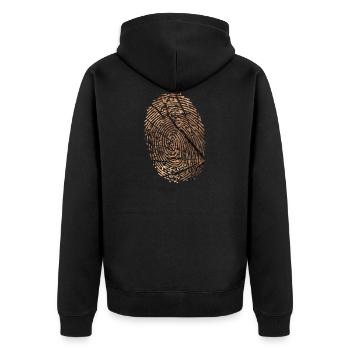 Bois d'empreintes digitales - Veste à capuche bio Premium Unisexe - noir - Dos - Nico (187cm)