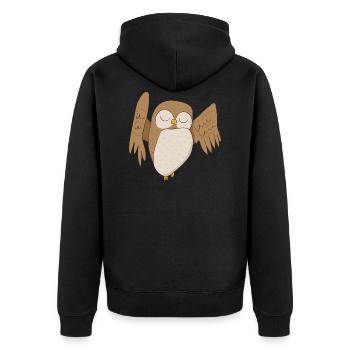Uhu Hibou - Veste à capuche bio Premium Unisexe - noir - Dos - Nico (187cm)
